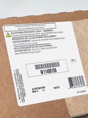 W11400156 Suspension Rod Kit BRAND NEW OEM WTW8120HW0 WTW8120HC0 WTW7120HW0